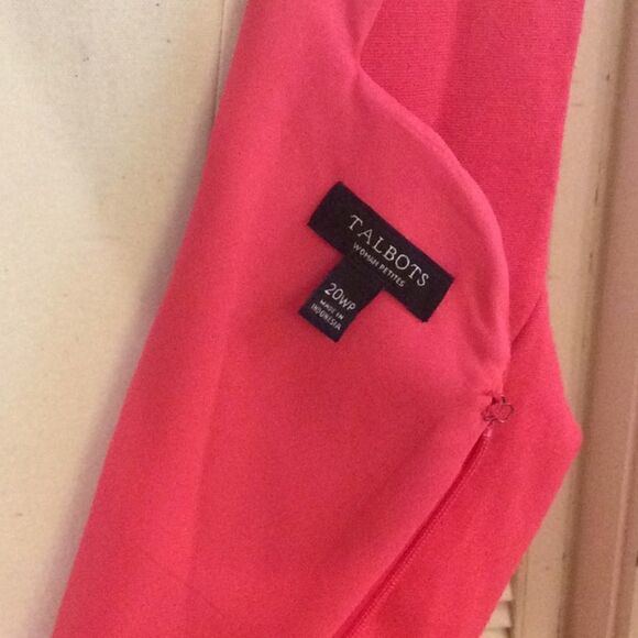 Talbots Woman Petite Stretch ScallopNeck dress 20P - Picture 8 of 17